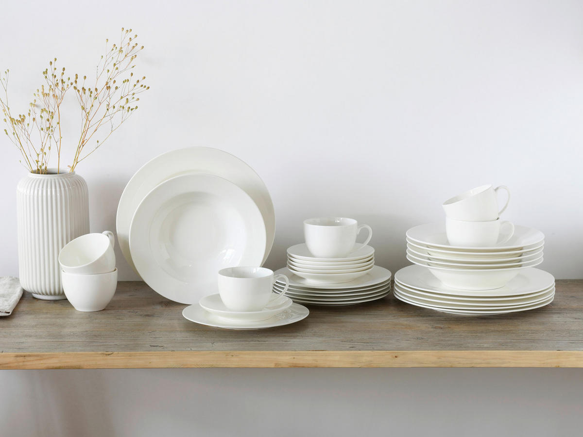KOMBISERVICE Fleur Royal 30-teilig  - Creme, Basics, Keramik - Creatable