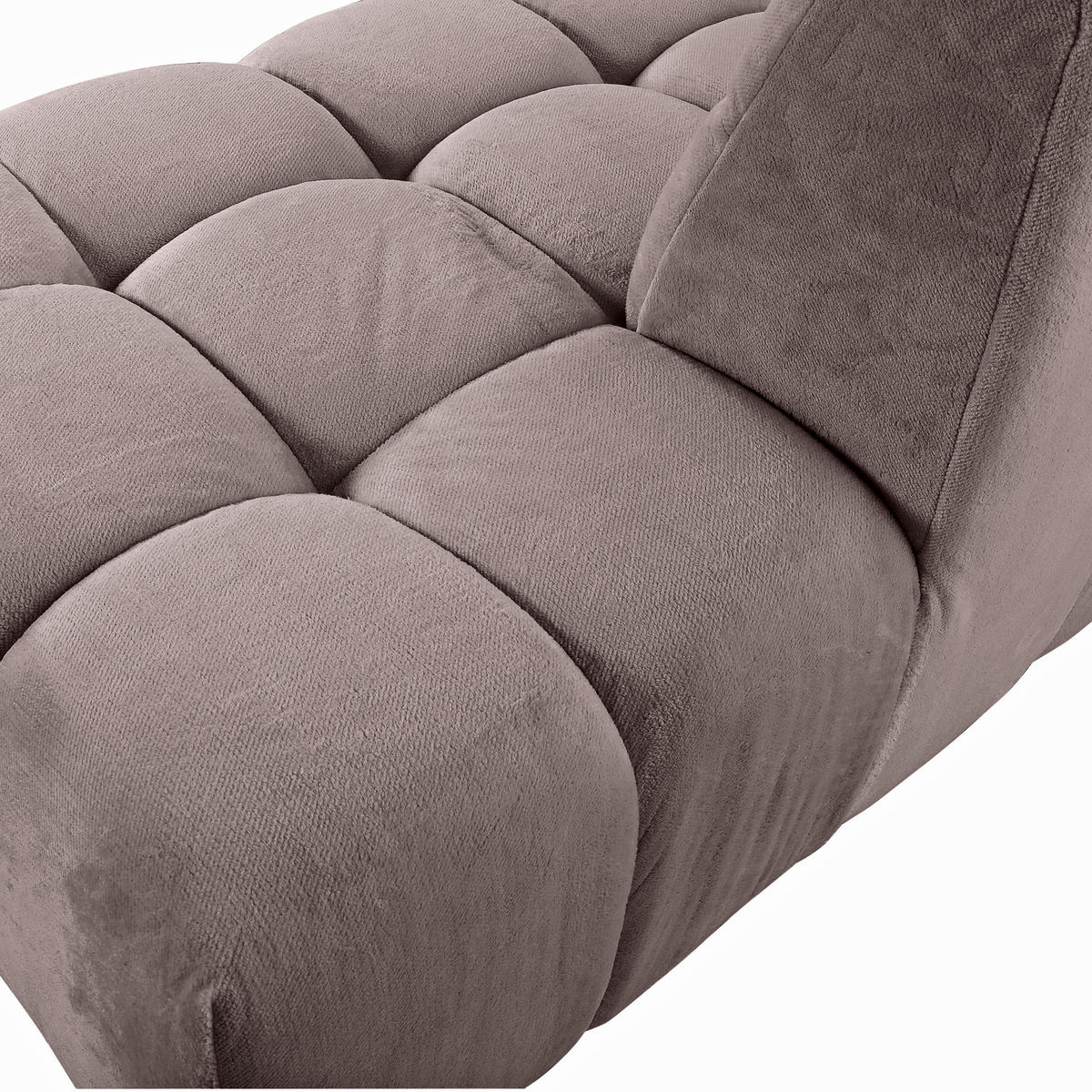 HÖRNSOFFA i plysch lerfärgad  - lerfärgad/svart, Klassisk, textil/plast (155/282cm) - MID.YOU