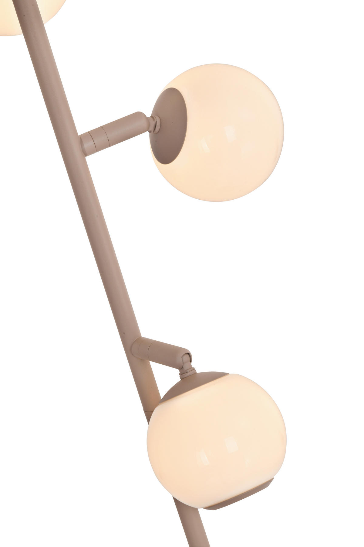 LED-STEHLEUCHTE Luberon 32,5/151/32,5 cm  - Sandfarben/Schwarzchrom, Design, Glas/Kunststoff (32,5/151/32,5cm)