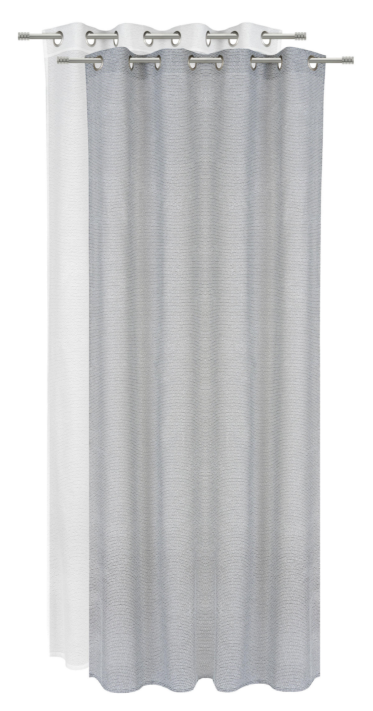 ÖSENSCHAL LORENA transparent 135/245 cm   - Schwarz, Basics, Textil (135/245cm) - Esposa