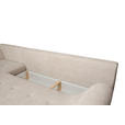 ECKSOFA Creme Struktur - Creme/Schwarz, KONVENTIONELL, Textil/Metall (194/274cm) - Carryhome