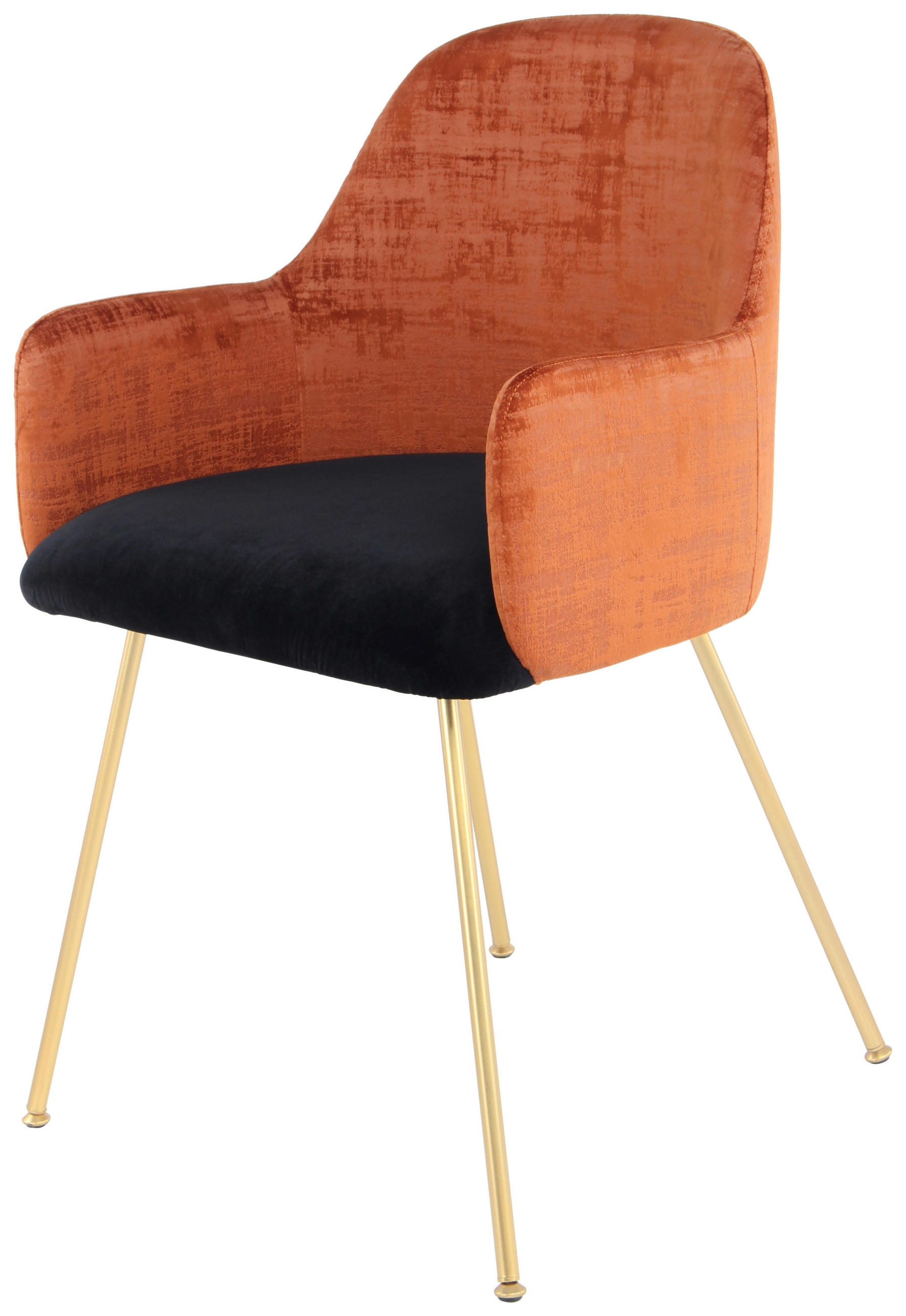 ARMLEHNSTUHL  in Eisen  - Goldfarben, Design, Holz/Kunststoff (53cm) - Kayoom