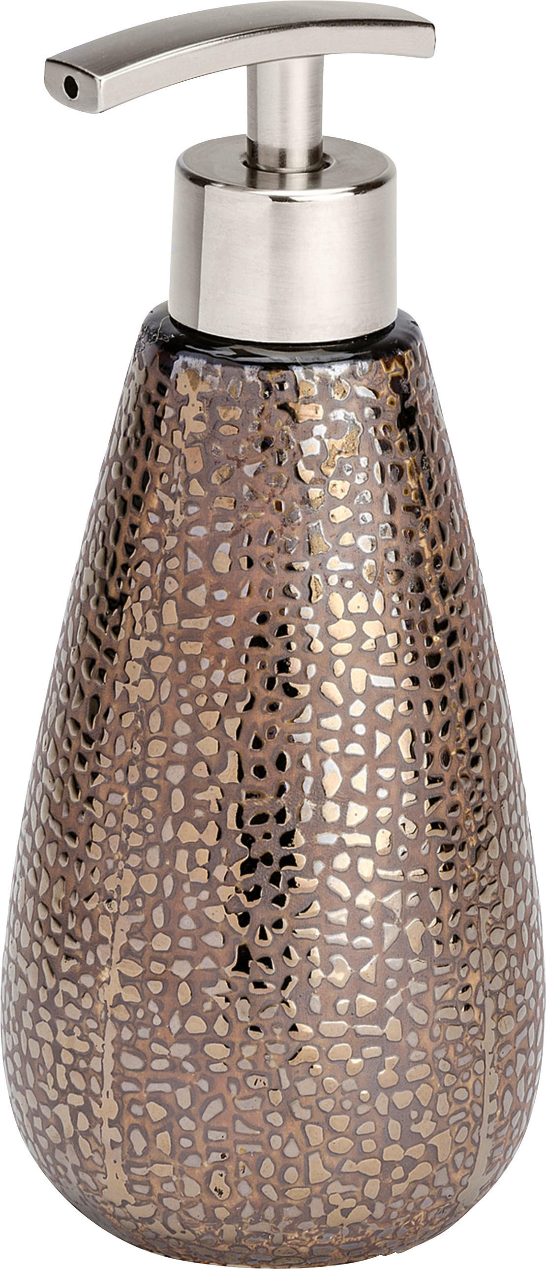 TVÅLPUMP keramik  - brun/guldfärgad, Basics, keramik (8/18,6/8cm)
