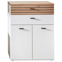 SCHUHSCHRANK Fresno 80/106/40 cm  - Weiss/Schwarz, Design, Holzwerkstoff/Metall (80/106/40cm) - Livetastic