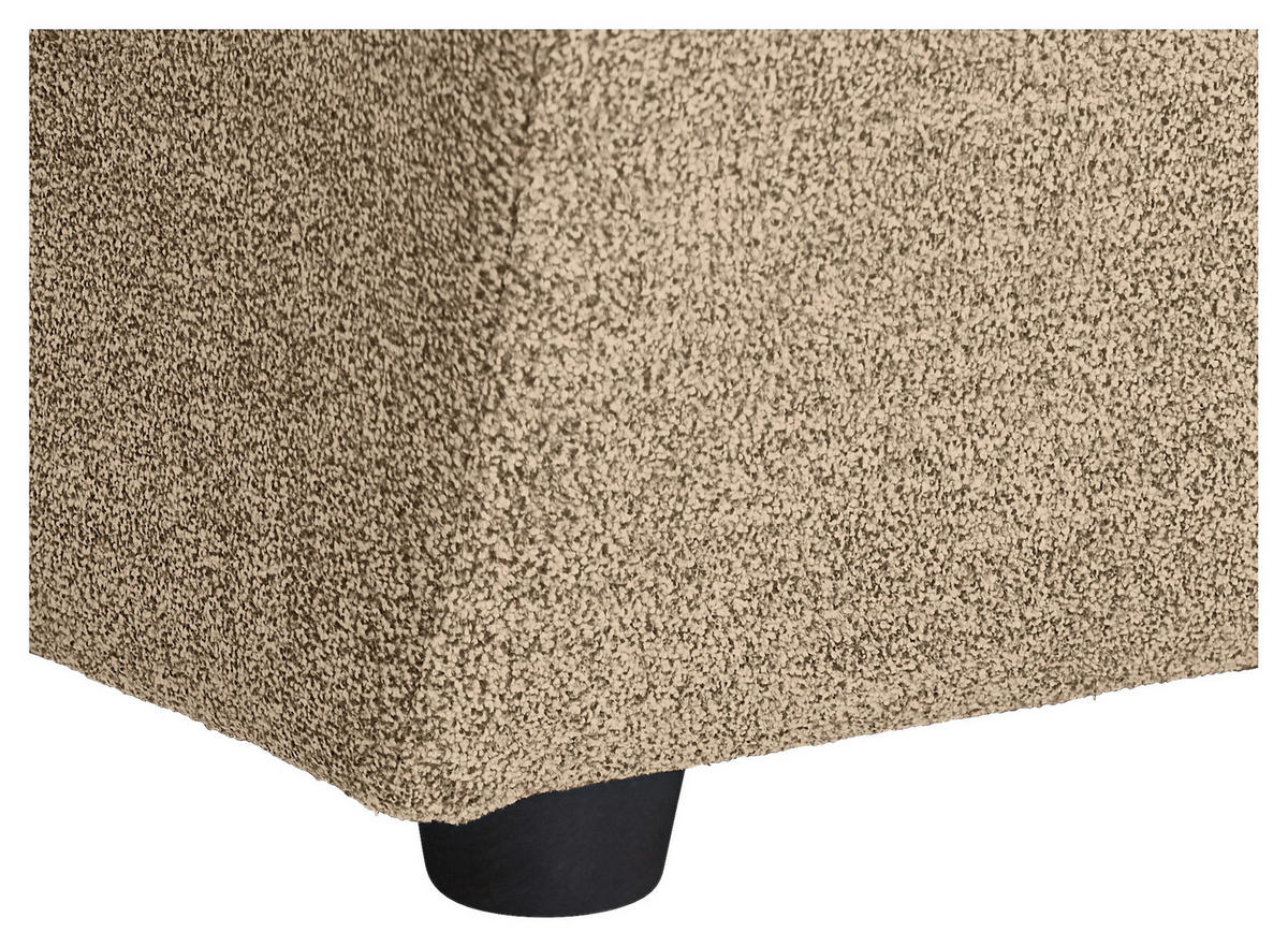 ECKSOFA in Webstoff Braun  - Schwarz/Braun, Konventionell, Kunststoff/Textil (235/158cm) - P & B