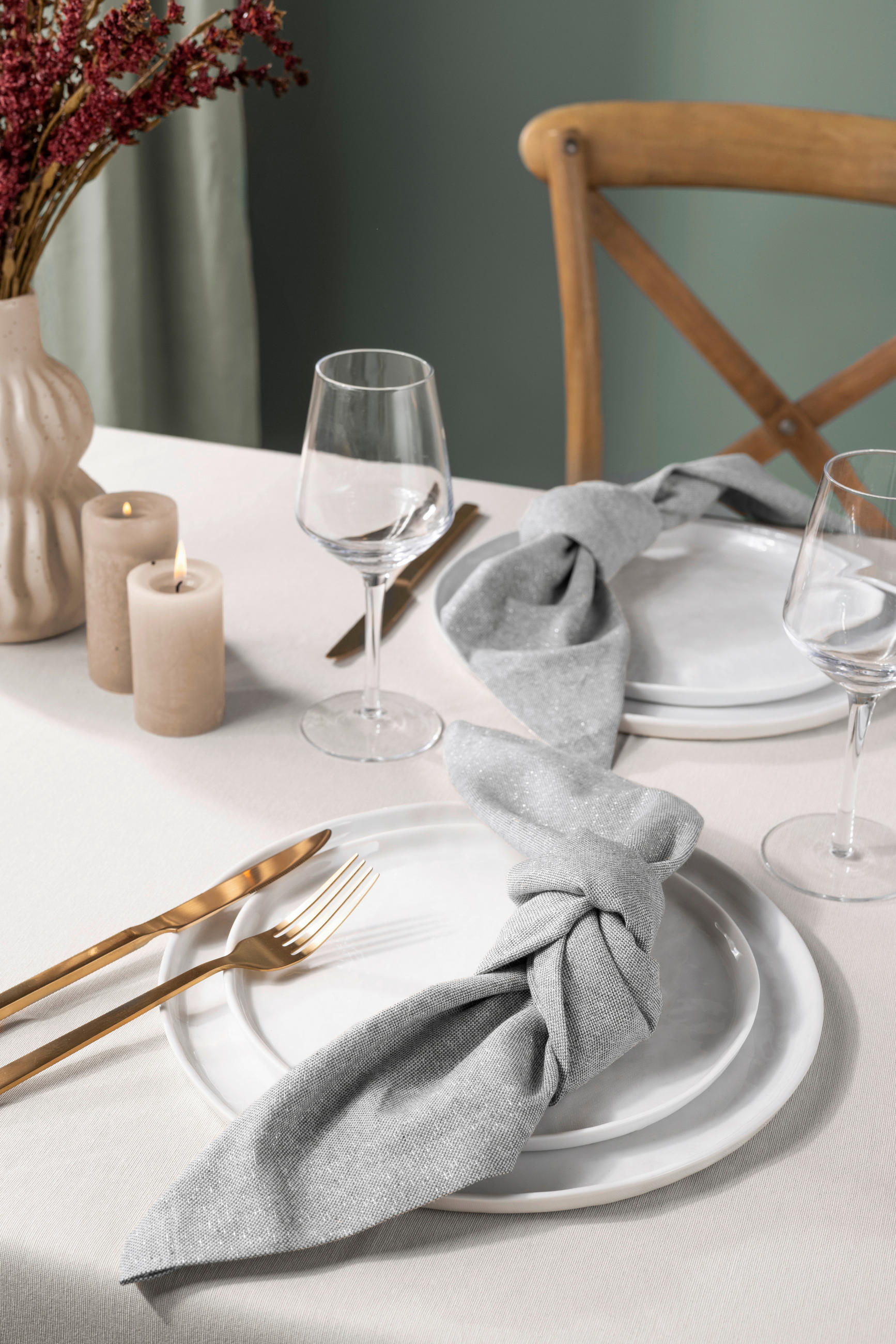 TEXTILNÁ SERVÍTKA - čierna, Basics, textil (45/45cm) - X-Mas