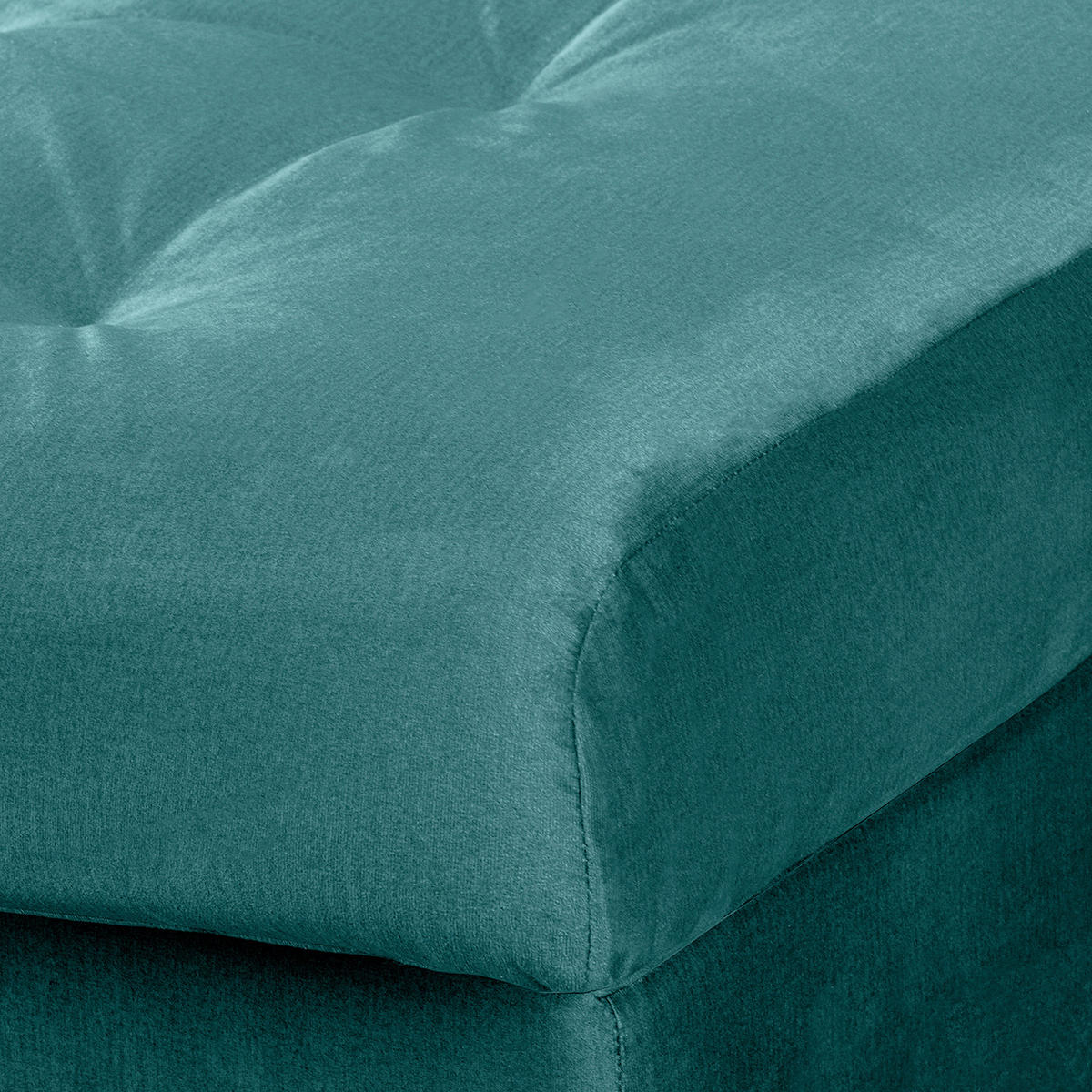 ECKSOFA Velours Blau  - Blau/Schwarz, Design, Kunststoff/Textil (284/243cm) - P & B
