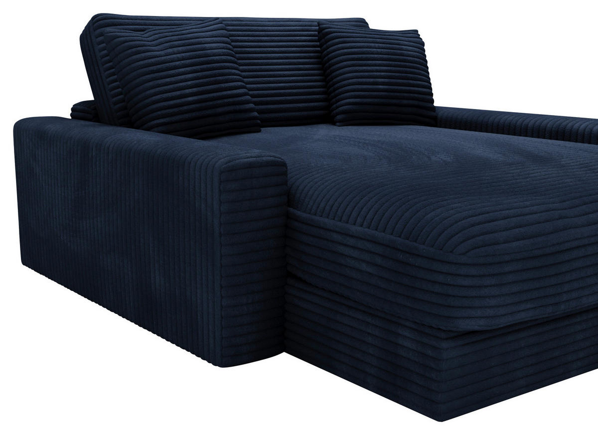 XXL-SESSEL Cord Dunkelblau    - Schwarz/Dunkelblau, MODERN, Kunststoff/Textil (160/87/190cm) - Carryhome
