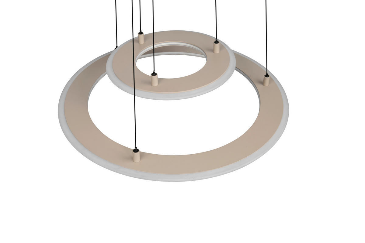 LED-HÄNGELEUCHTE Cromer 72,5/200 cm  - Beige/Grau, Design, Metall (72,5/200cm) - Trio Leuchten