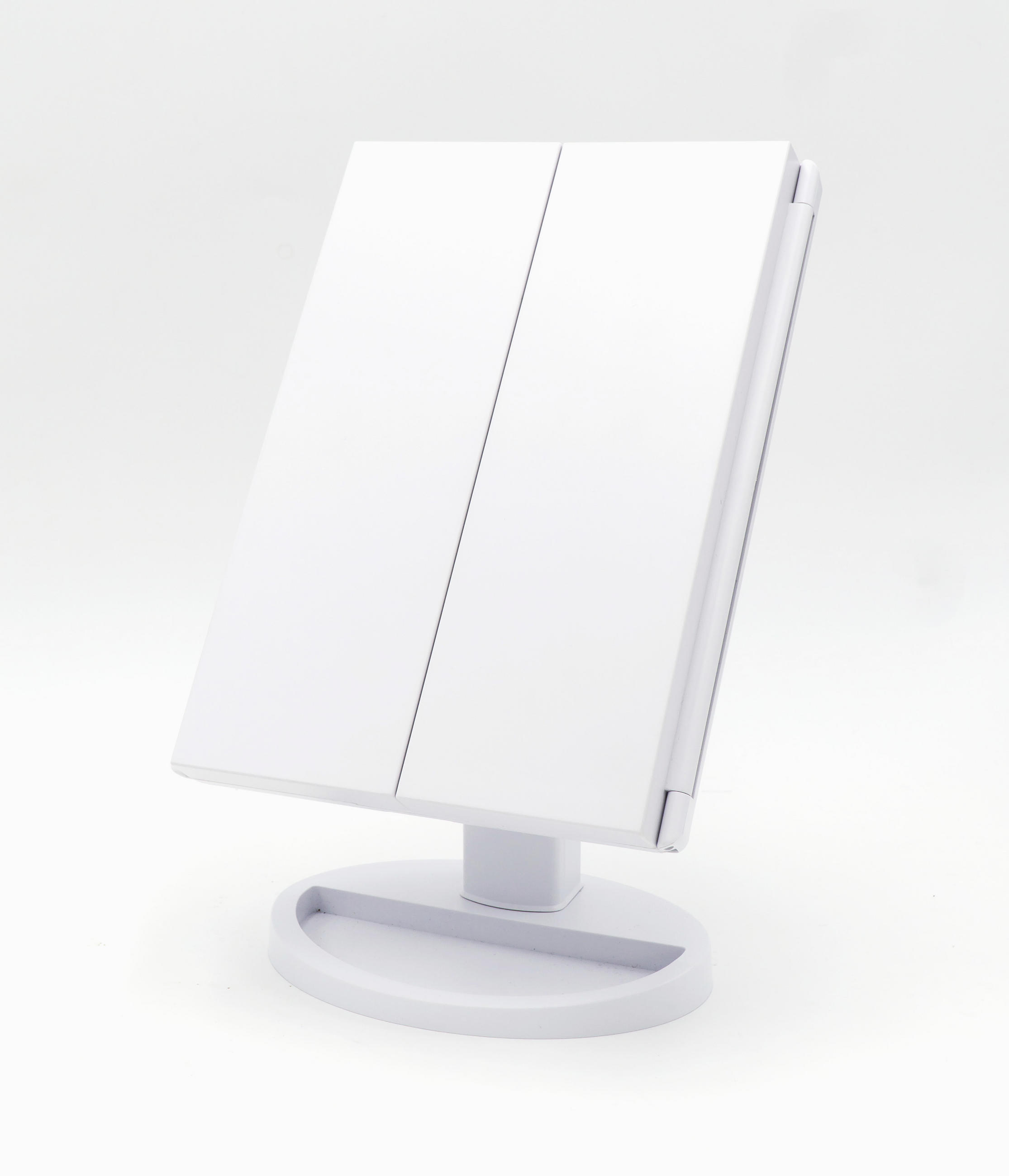 SCHMINKSPIEGEL Weiß  - Weiß, Basics, Glas/Kunststoff (17,8/27,3/12cm) - Sadena