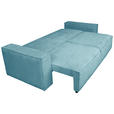 SCHLAFSOFA Cord Türkis  - Türkis/Schwarz, KONVENTIONELL, Kunststoff/Textil (240/89/100cm) - Carryhome