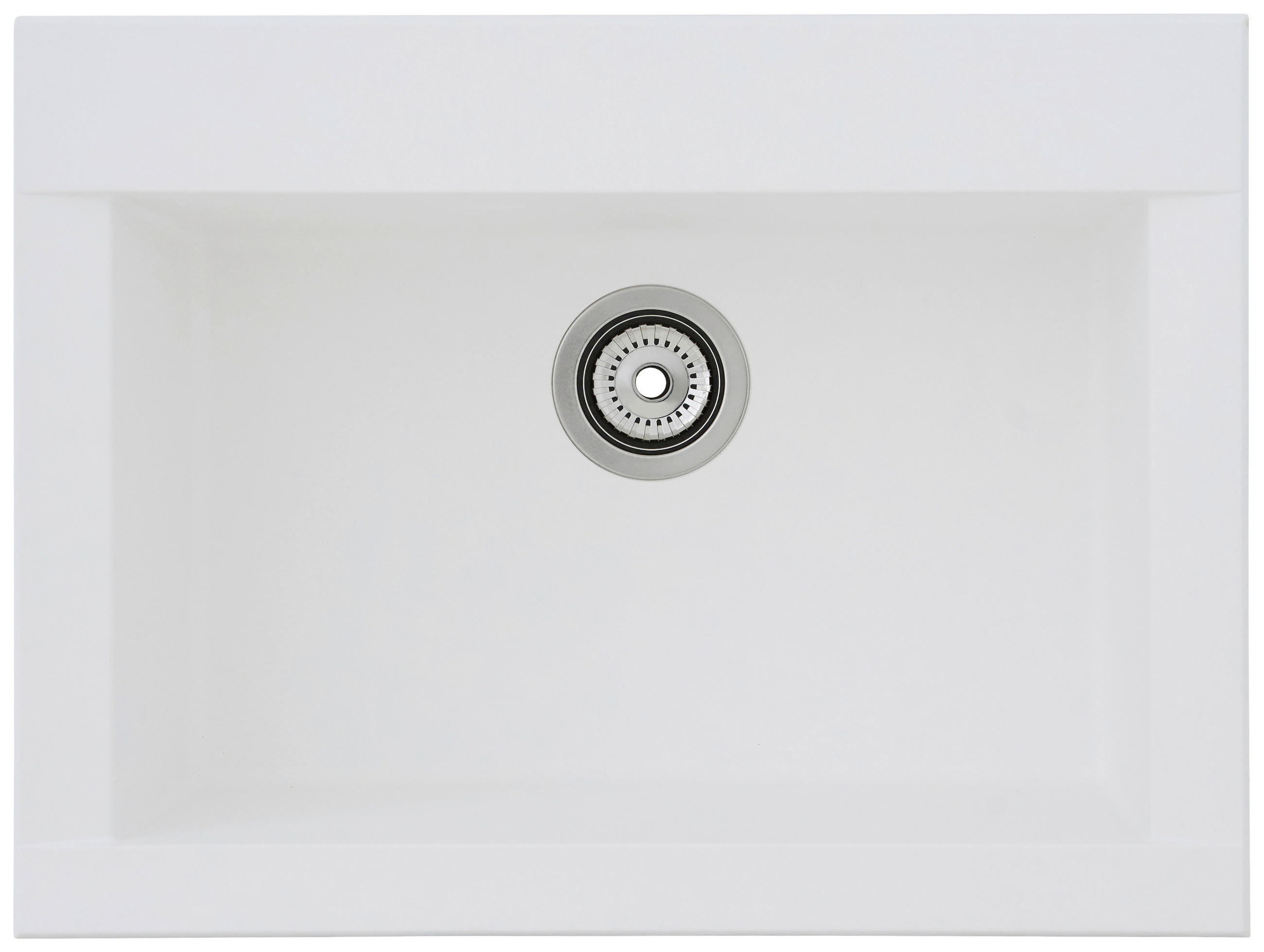 SPÜLE 1712OHIO66X50W  - Weiß, Trend, Glas/Kunststoff (66/21/50cm) - Respekta