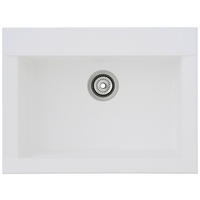 SPÜLE 1712OHIO66X50W  - Weiß, Trend, Glas/Kunststoff (66/21/50cm) - Respekta