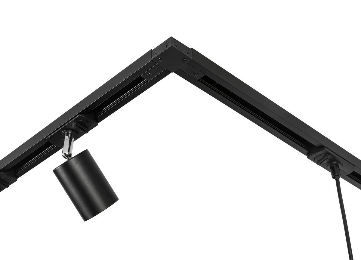 DECKENLEUCHTE 262 cm   - Schwarz, Trend, Kunststoff/Metall (262cm) - Novel