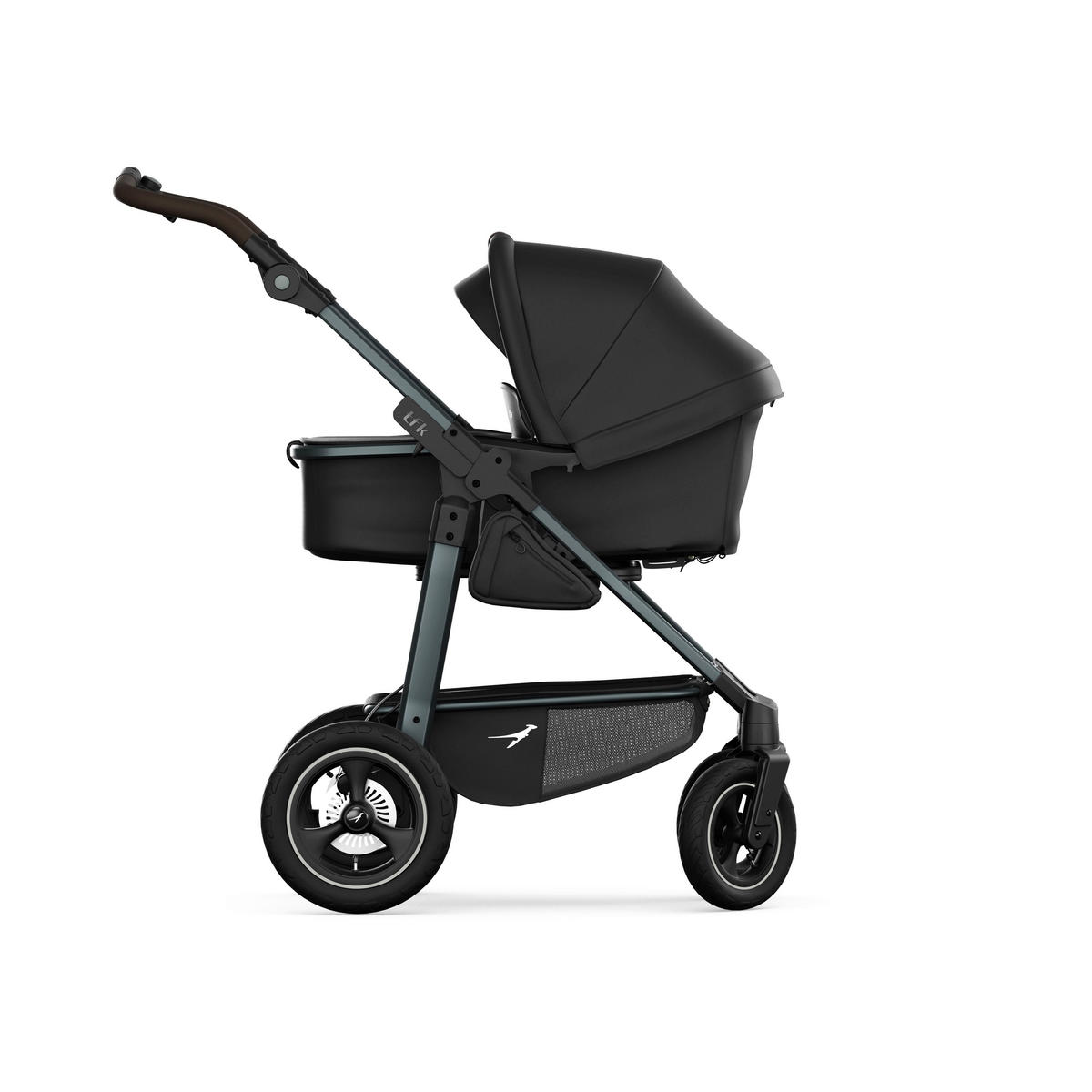 KOMBIKINDERWAGEN  mono4 2-in-1 Kombikinderwagen  schwarz  - Schwarz, Basics, Textil/Metall (57/110/108cm) - TFK