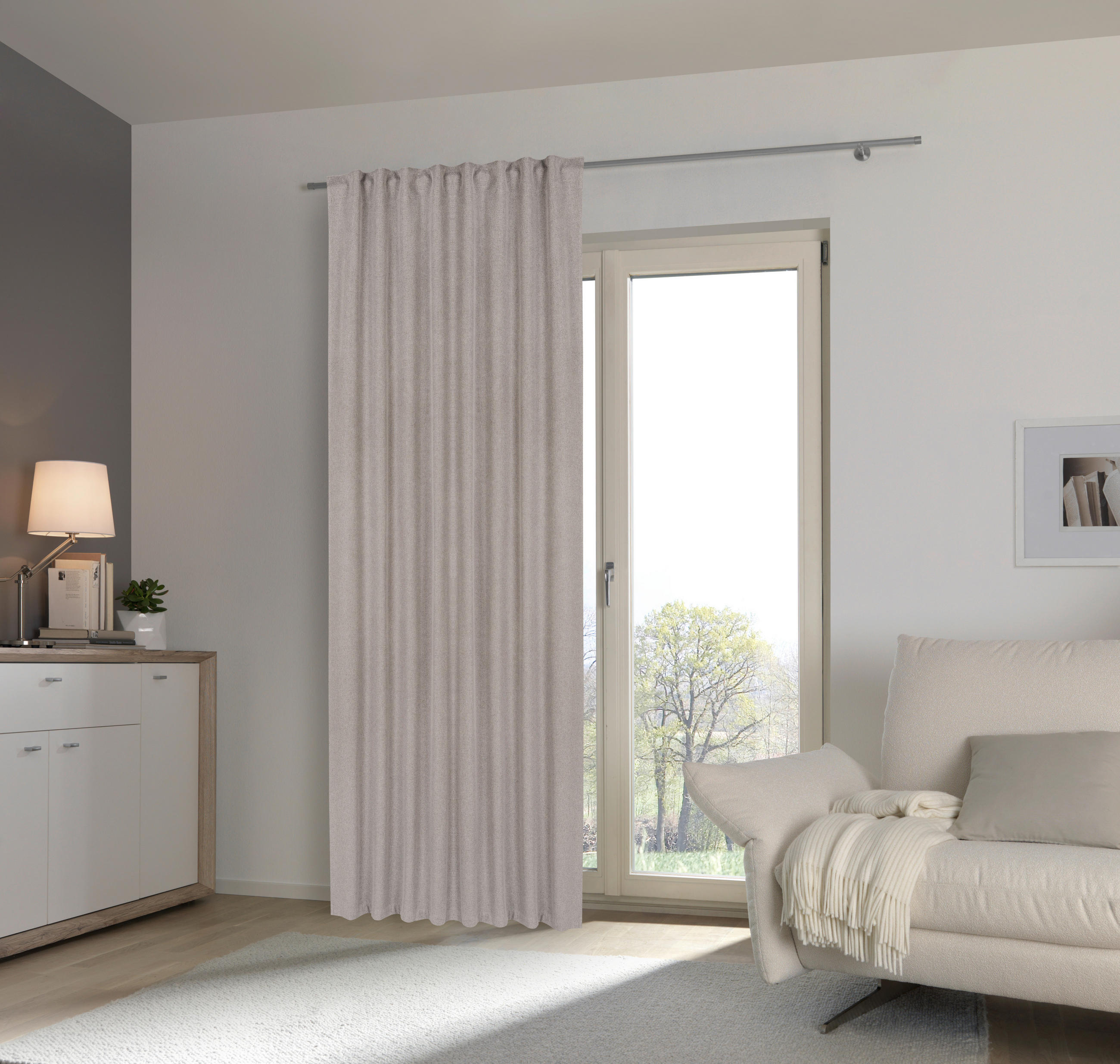 VERDUNKELUNGSVORHANG black-out (lichtundurchlässig)  - Taupe, Basics, Textil (135/255cm) - Esposa