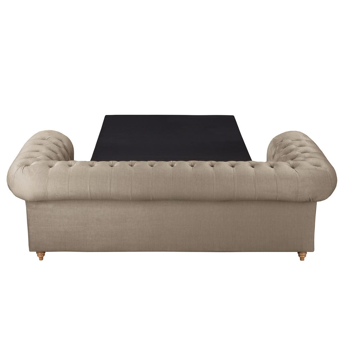SCHLAFSOFA Laura in Mikrofaser Taupe  - Taupe/Braun, Design, Holz/Textil (218/74/91cm) - P & B