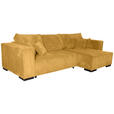 ECKSOFA  in Cord Senfgelb  - Senfgelb/Braun, KONVENTIONELL, Holz/Textil (293/160cm) - Carryhome