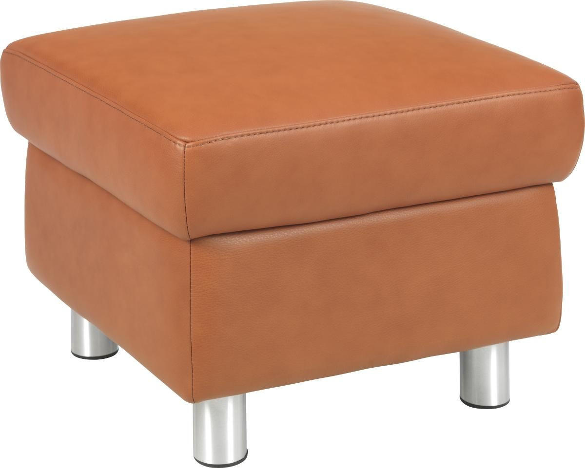 ECKSOFA in Echtleder Braun  217/268 cm  - Alufarben/Braun, KONVENTIONELL, Leder/Metall (217/268cm) - Sedda