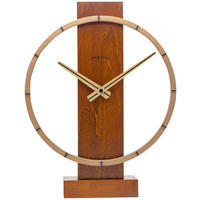 TISCHUHR Braun 27/34/7,5 cm  - Braun, Basics, Holz (27/34/7,5cm) - Nextime