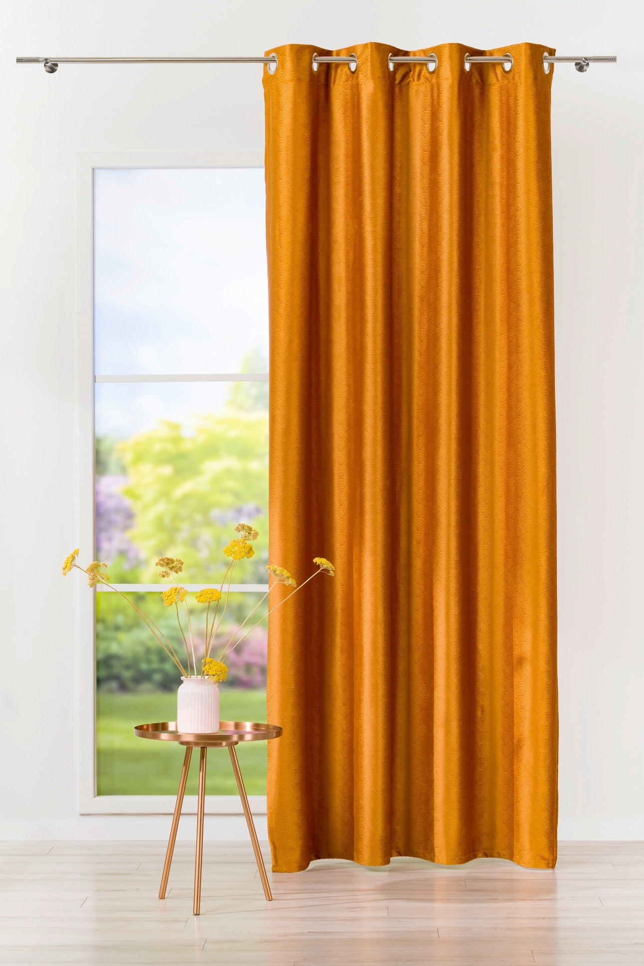 DRAPERIE OPACĂ black-out (nu permite trecerea luminii)  - coniac, Basics, textil (24/31/6cm)