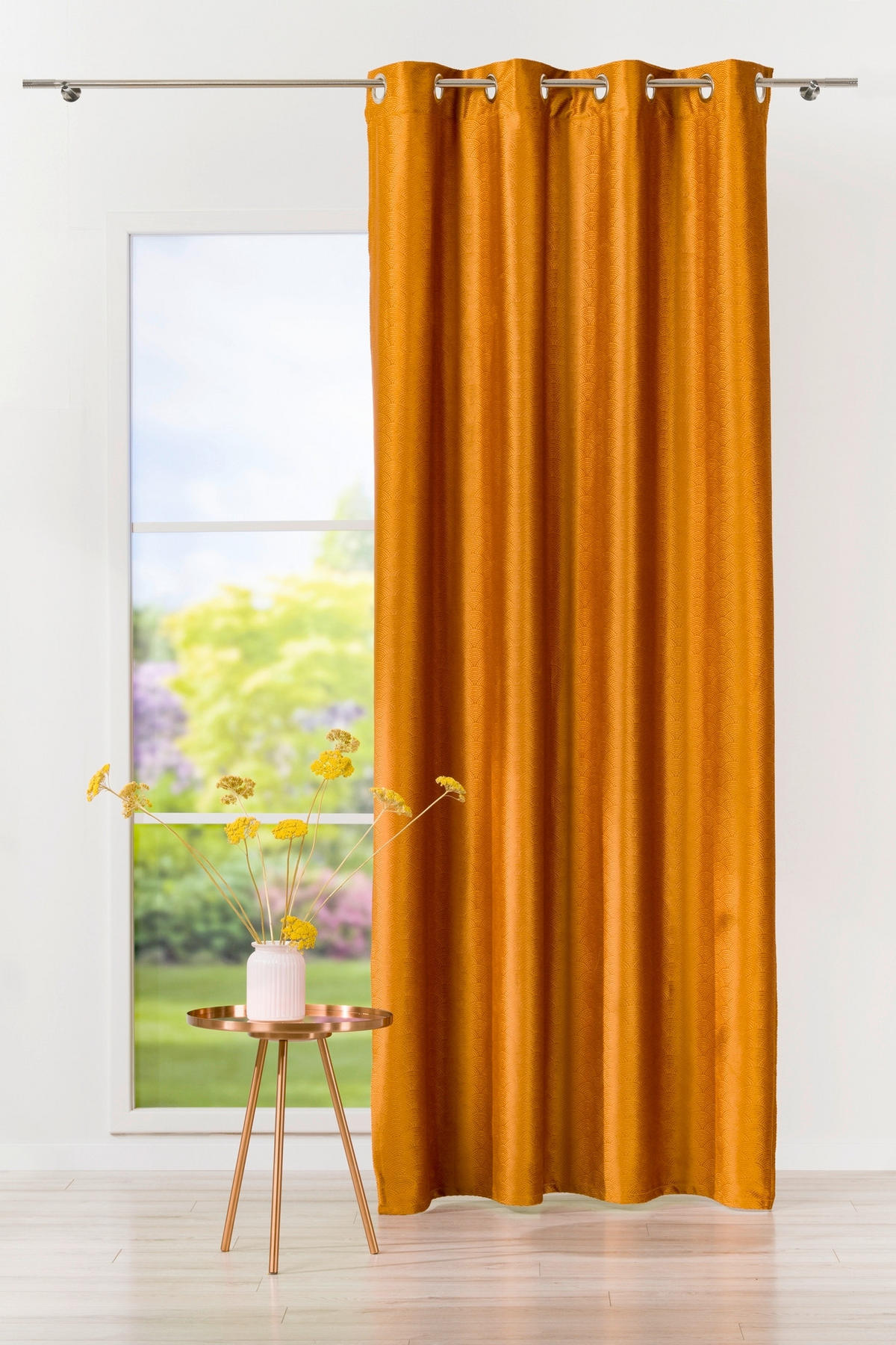DRAPERIE OPACĂ black-out (nu permite trecerea luminii)  - coniac, Basics, textil (24/31/6cm)