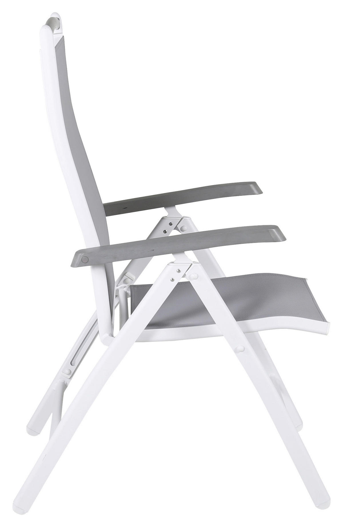 GARTENSESSEL-SET Metall Grau, Weiß  - Weiß/Grau, KONVENTIONELL, Metall (60/110/60cm) - Gardenson