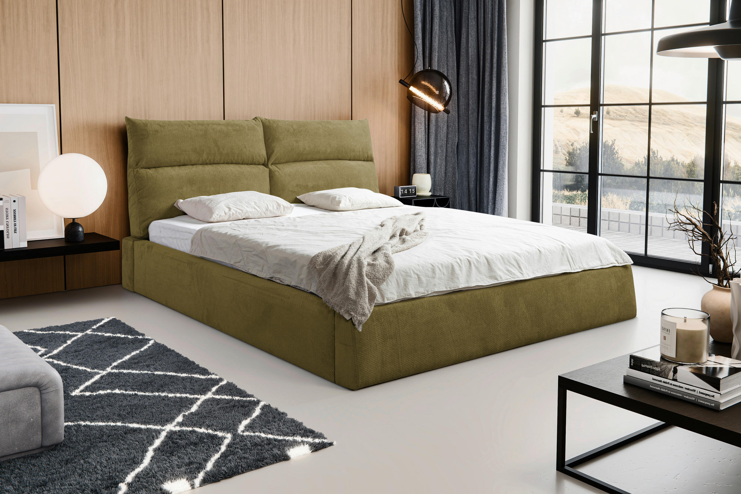 PAT TAPIțAT 180/200 cm in verde