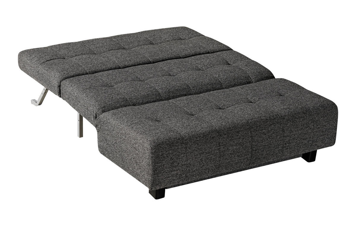 SCHLAFSOFA Anthrazit  - Anthrazit/Schwarz, Design, Textil/Metall (145/92/102cm) - Novel