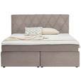 BOXSPRINGBETT 180/200 cm  in Hellrosa  - Hellrosa/Schwarz, Design, Kunststoff/Textil (180/200cm) - Xora
