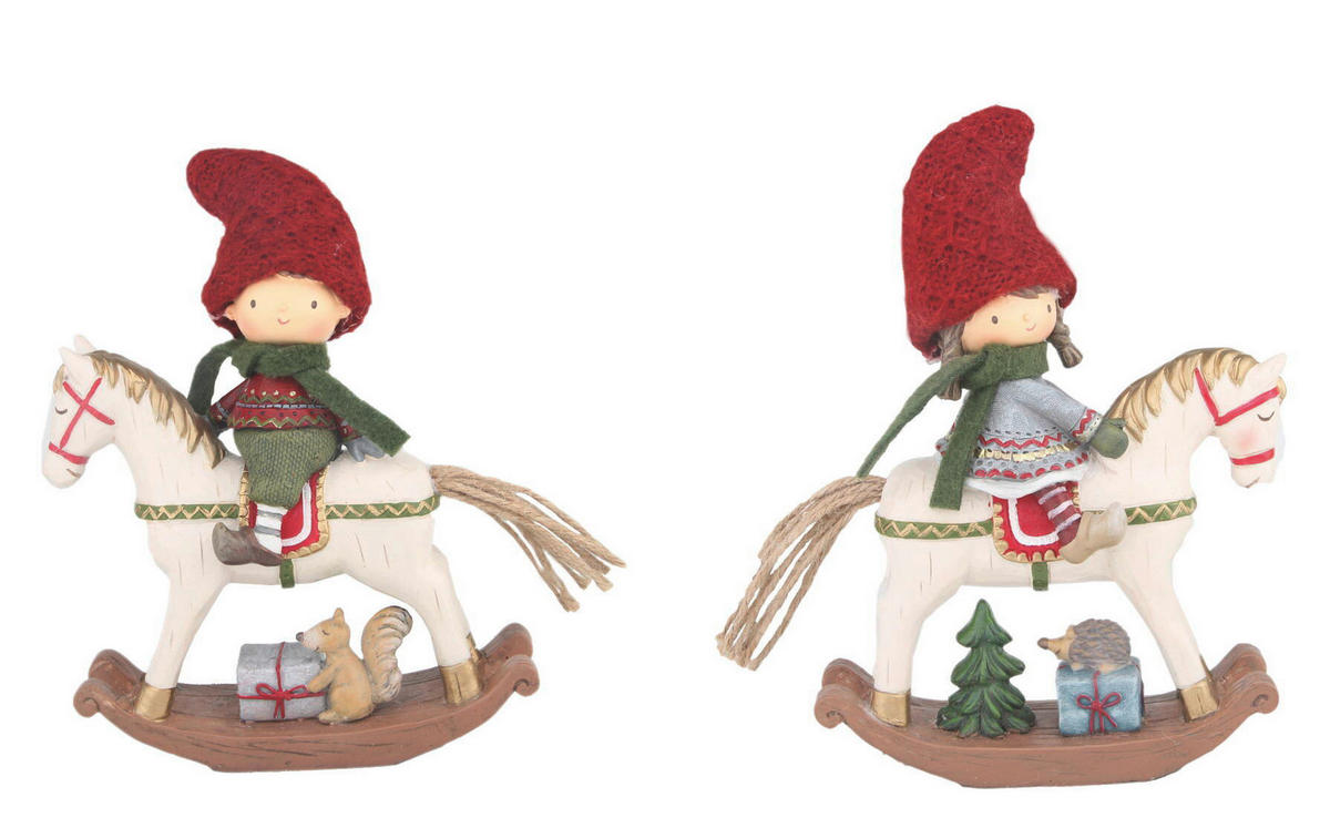 VÁNOČNÍ FIGURKA - šedá/krémová, Lifestyle, textil/plast - X-Mas