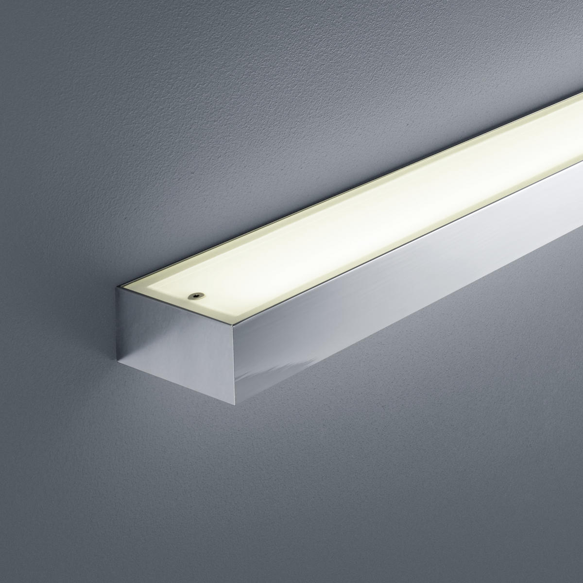 LED-WANDLEUCHTE 90/4,5/8 cm   - Chromfarben, Design, Glas/Metall (90/4,5/8cm) - Helestra