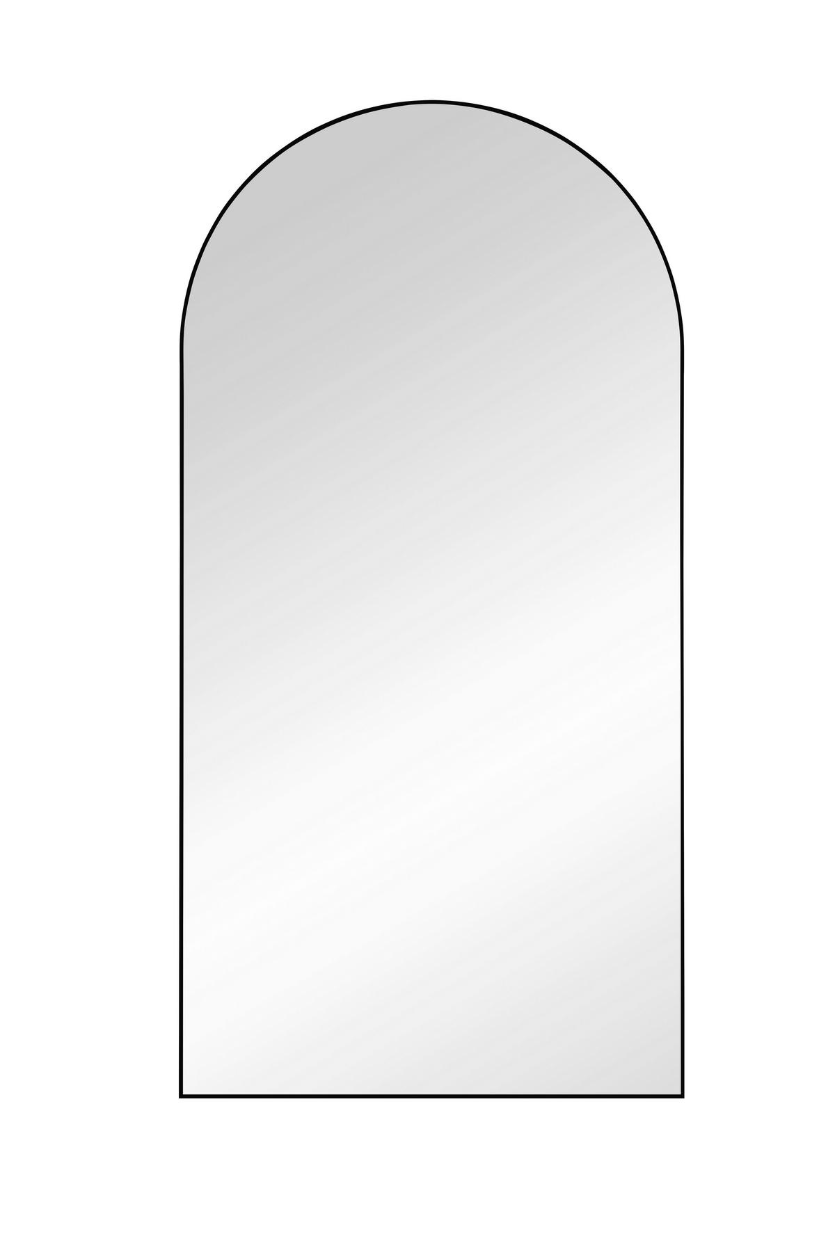 STANDSPIEGEL 100/200/3 cm, Schwarz  - Schwarz, MODERN, Glas/Metall (100/200/3cm) - Milino