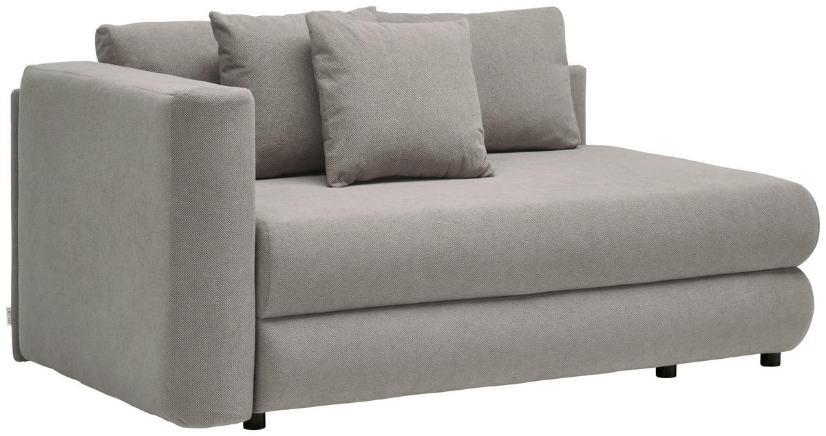 RÉCAMIERE in Flachgewebe Grau  - Schwarz/Grau, Design, Kunststoff/Textil (171/71/93cm) - Cantus