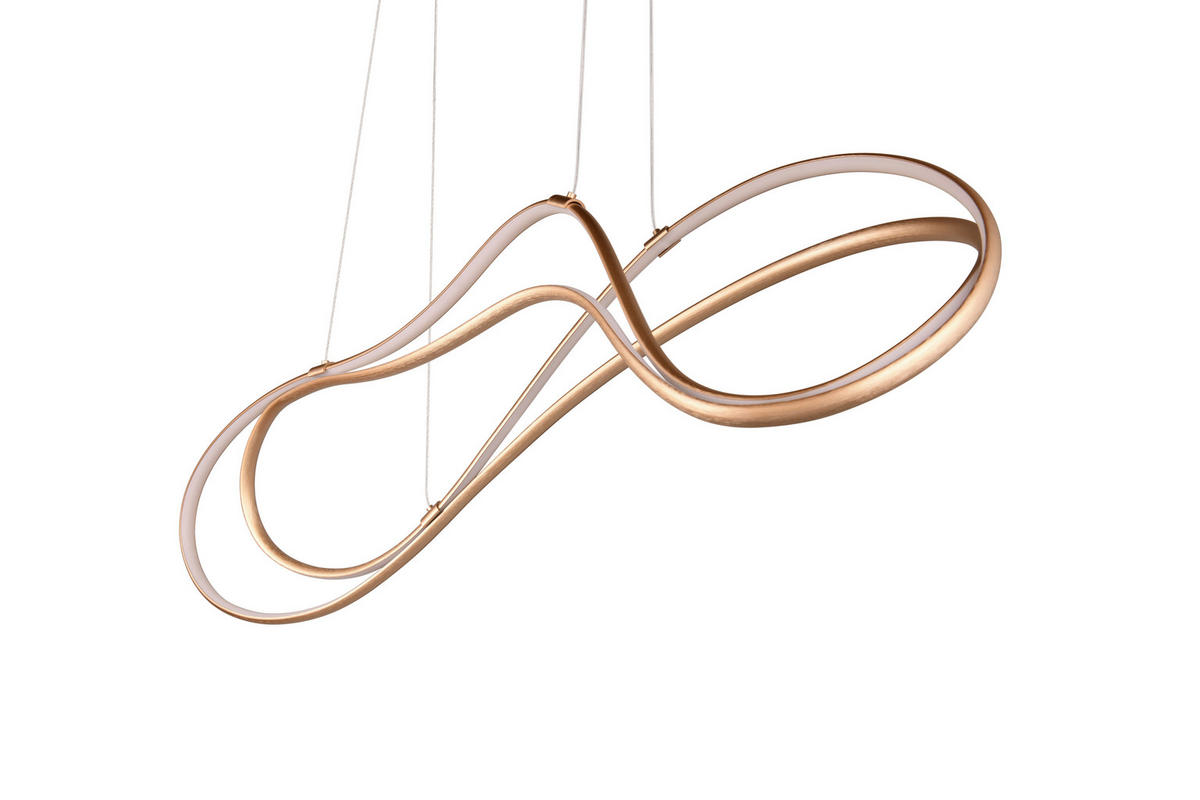 LED-HÄNGELEUCHTE Nala 113/24/150 cm   - Goldfarben, Design, Metall (113/24/150cm) - Trio Leuchten