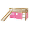 SPIELBETT Kiefer massiv 90/200 cm Rosa, Kieferfarben, Hellrosa  - Hellrosa/Rosa, Natur, Holz (90/200cm) - MID.YOU