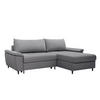 ECKSOFA GORDES in Grau  - Schwarz/Grau, Design, Holz/Textil (248/174cm) - MID.YOU