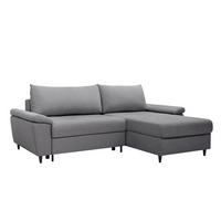 ECKSOFA GORDES in Grau  - Schwarz/Grau, Design, Holz/Textil (248/174cm) - MID.YOU