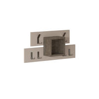 WANDGARDEROBE  in Dunkelbraun, Mokka  - Dunkelbraun/Mokka, Design, Holzwerkstoff/Metall (68/32/13cm) - Livetastic