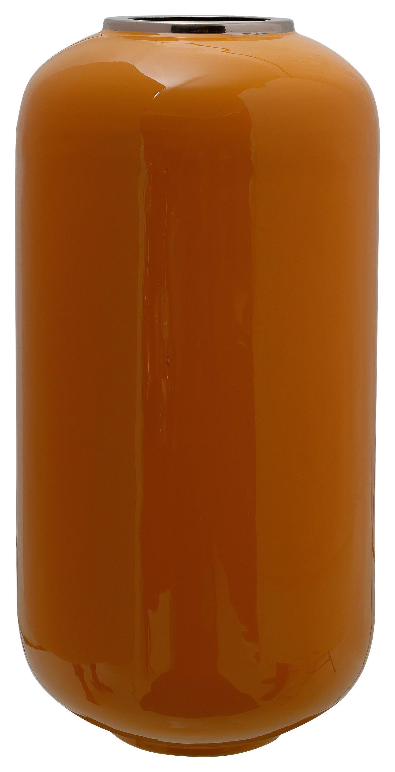 VASE 45 cm  - Gelb/Silberfarben, Trend, Metall (23/23/45cm) - Kayoom