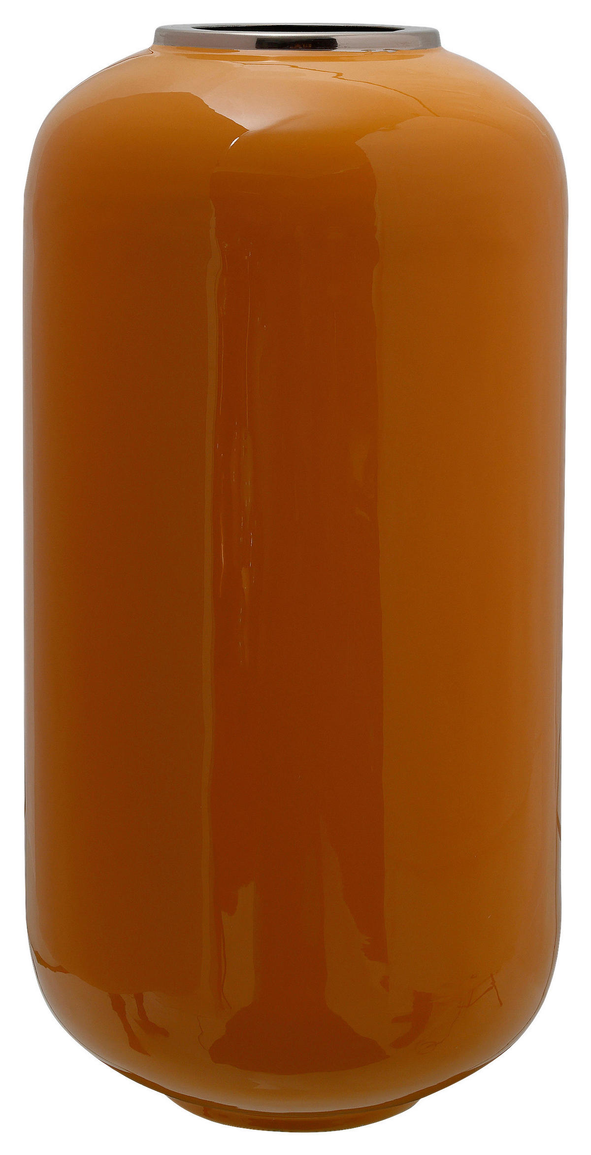 VASE 45 cm  - Gelb/Silberfarben, Trend, Metall (23/23/45cm) - Kayoom