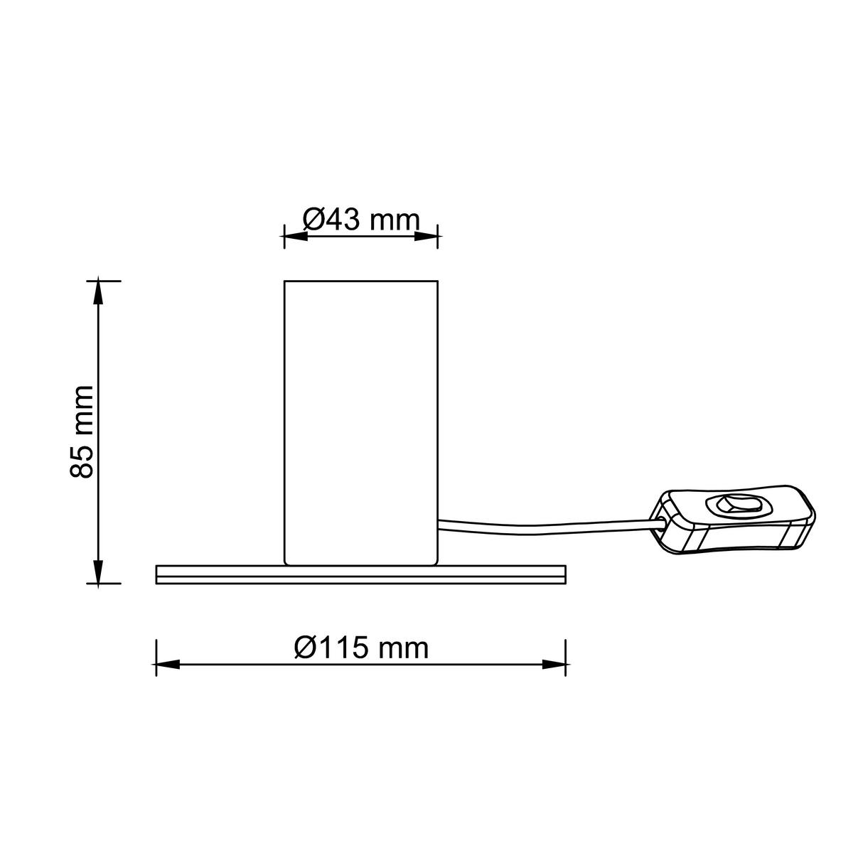 TISCHLEUCHTE 11,5/8,5 cm   - Messingfarben/Schwarz, Design, Metall (11,5/8,5cm) - Brilliant