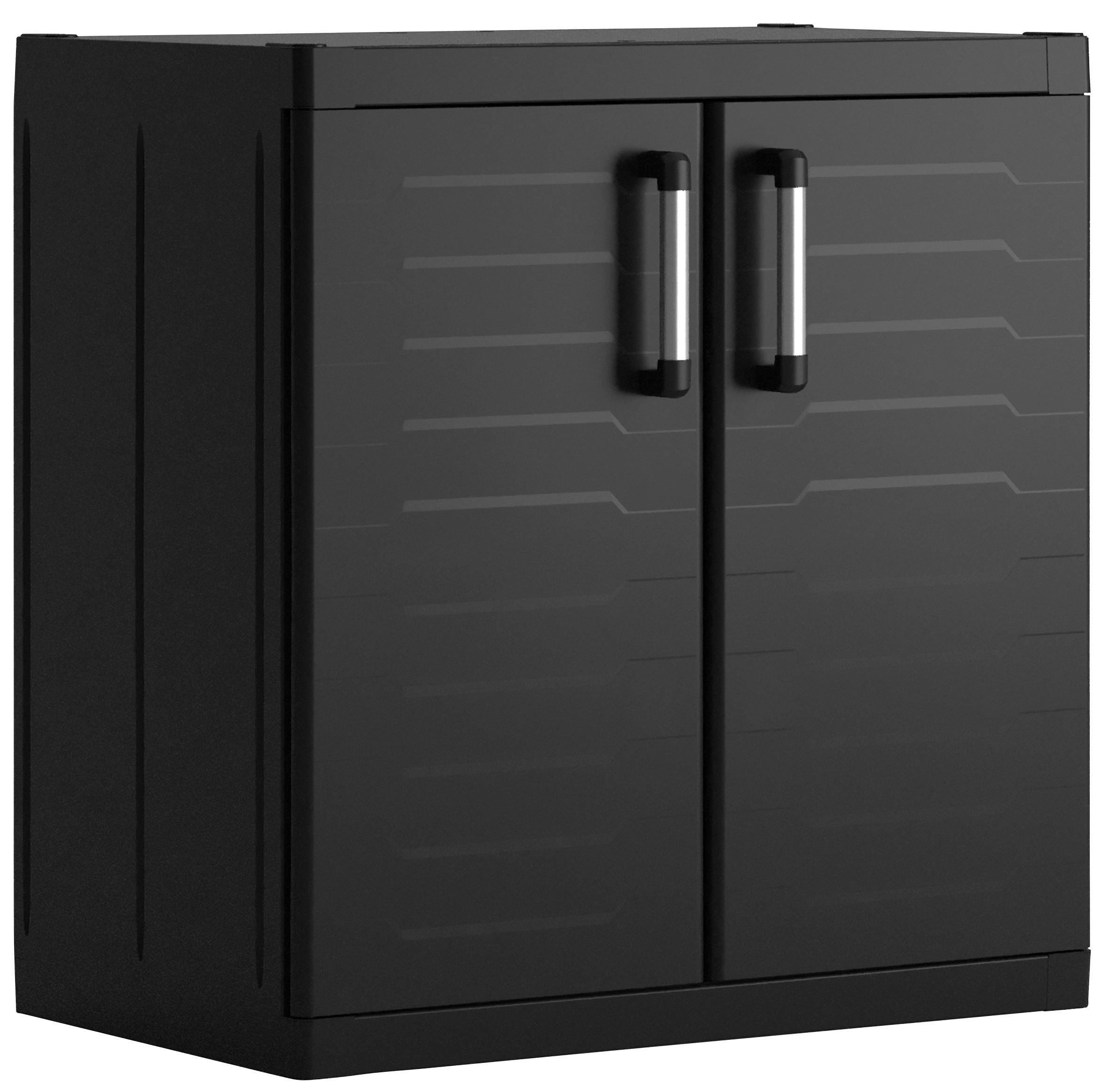 GERÄTESCHRANK - Schwarz, Design, Kunststoff (89/93/54cm) - Keter