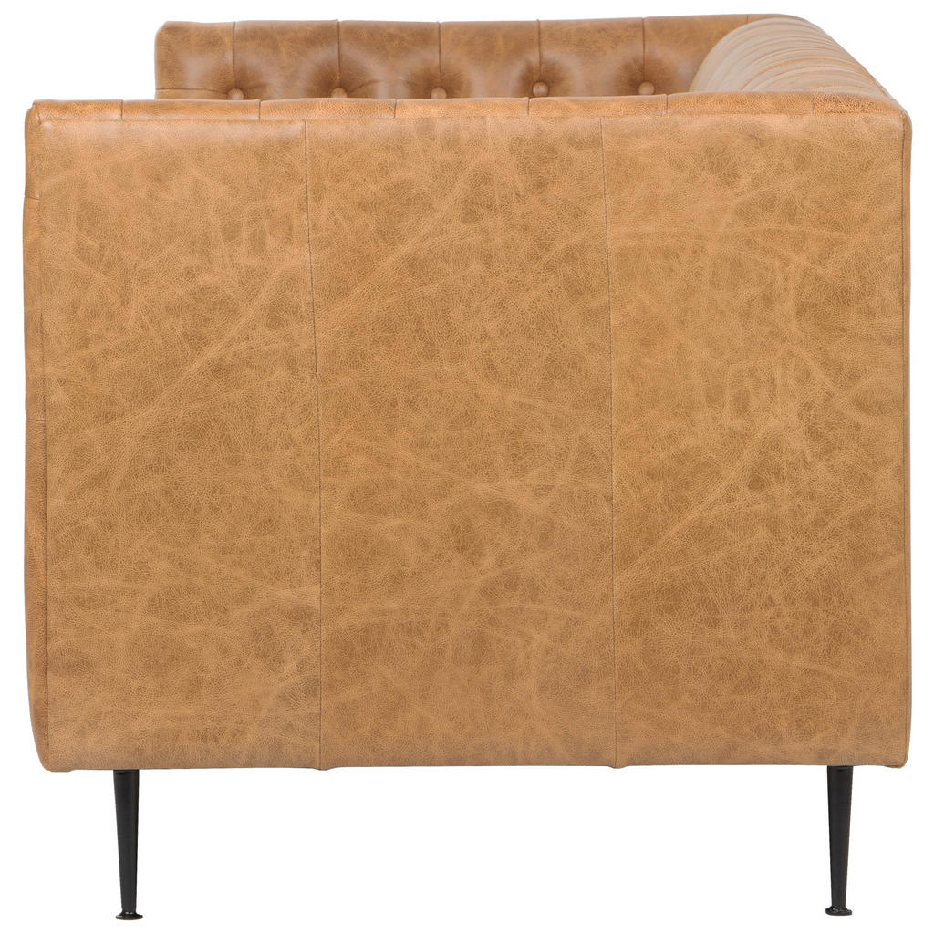 Thumbnail - Livetastic Chesterfield-Sofa, Cognac, Leder, Echtleder, Rindleder, 3-Sitzer, 210x81x73.5 cm, Wohnzimmer, Sofas & Couches...