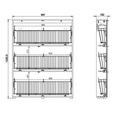 GARDEROBE 3-teilig in 125/200/19 cm - Kaschmir/Eichefarben, Design, Glas/Holzwerkstoff (125/200/19cm) - Voleo