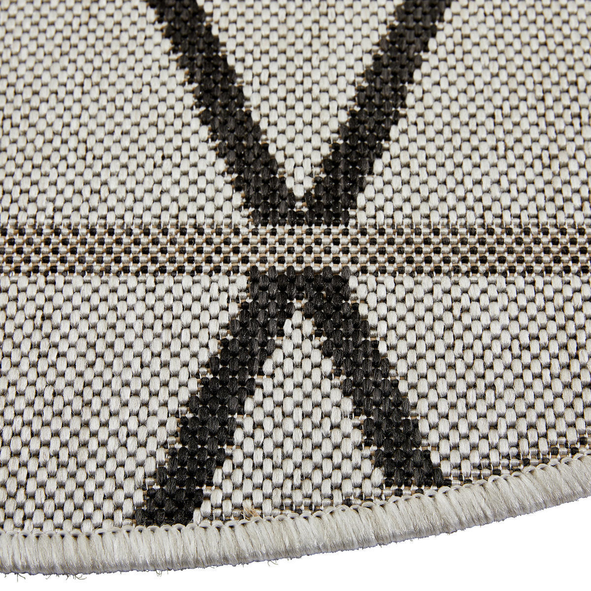 TEPIH ZA UNUTAR./VANJ. UPORAB  120 cm  siva, crna  Naturalle  - siva/crna, Design, tekstil/prirodni materijali (120cm) - Novel