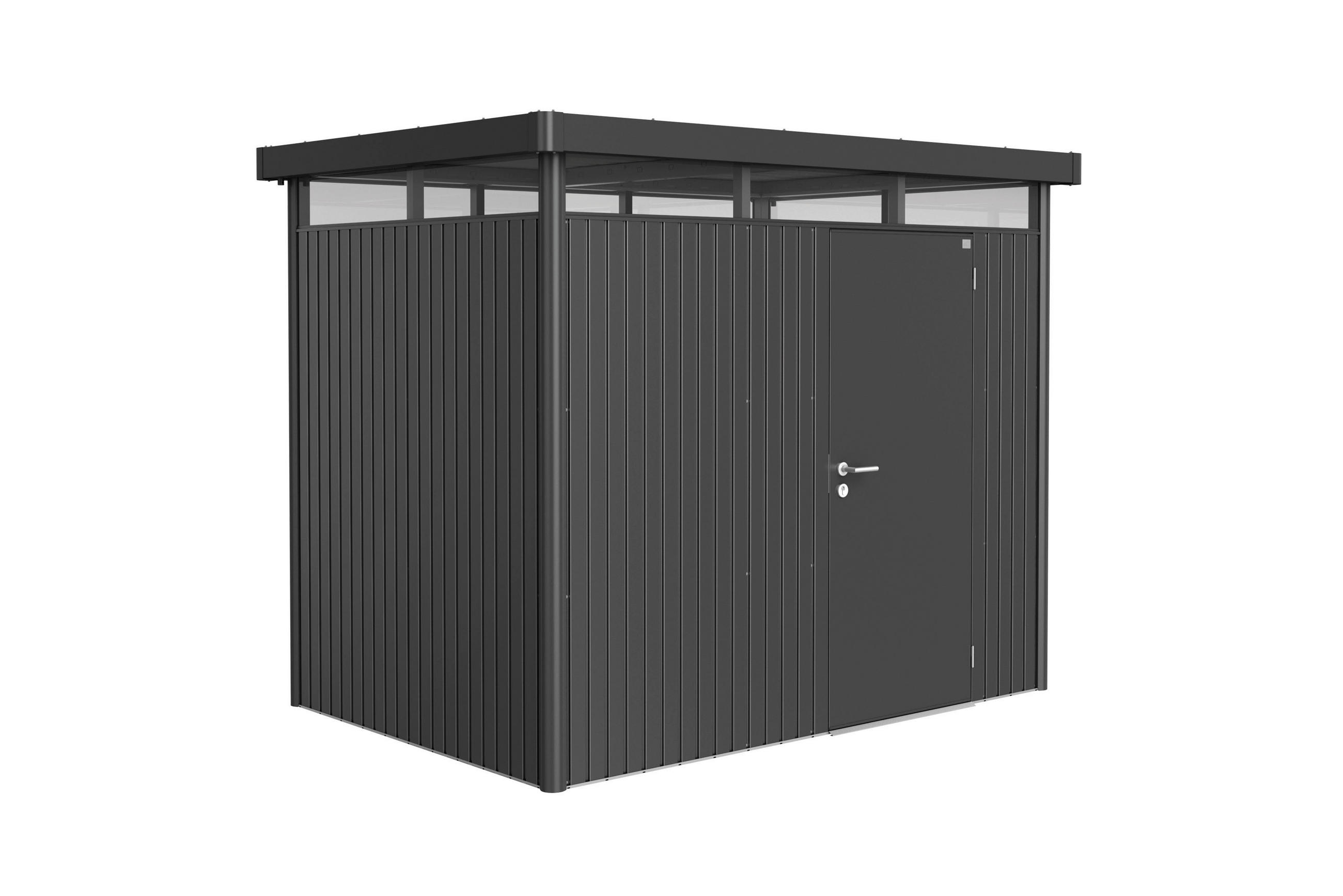 GERÄTEHAUS 275/222/195 cm  - Dunkelgrau, Design, Metall (275/222/195cm) - Biohort
