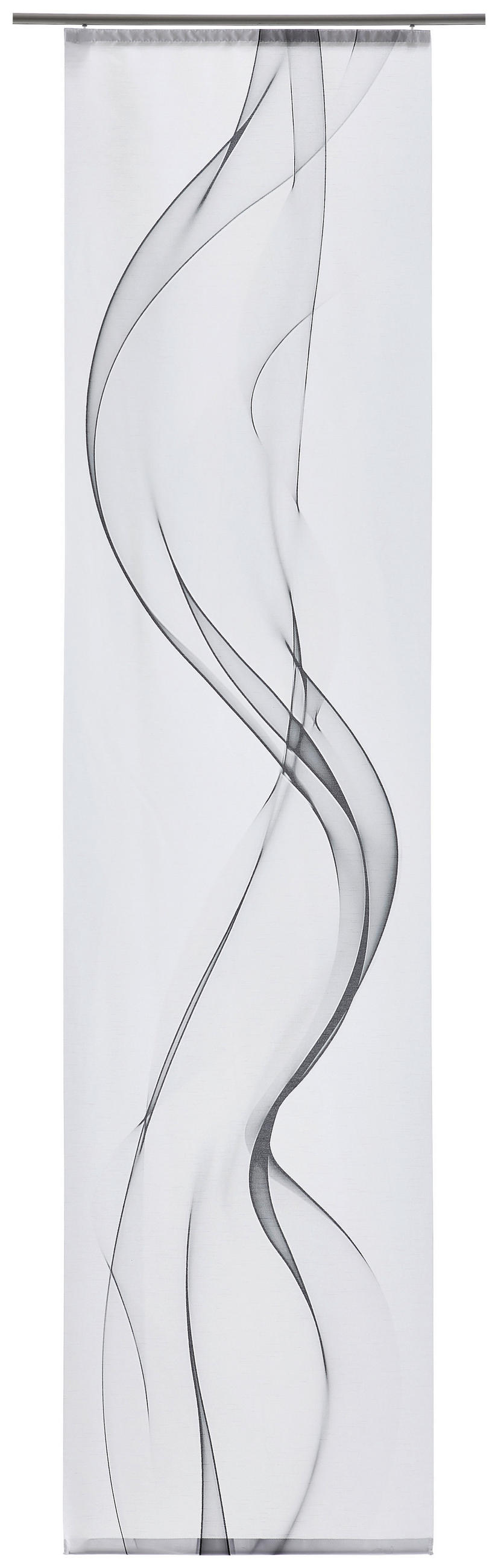 FLÄCHENVORHANG   halbtransparent   60/245 cm  - Weiß/Grau, Design, Textil (60/245cm) - Novel