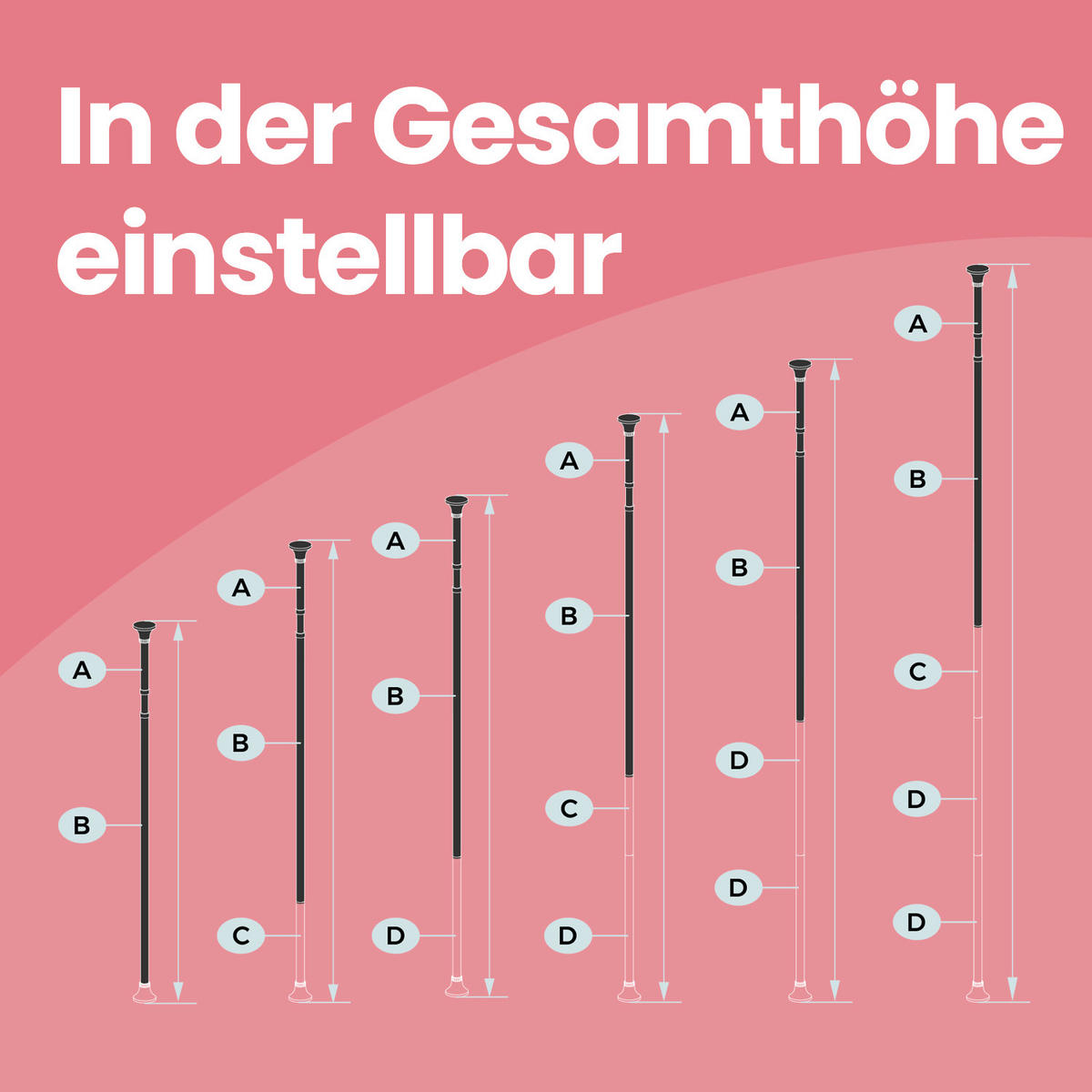 DUSCHREGAL - Weiß, Basics, Kunststoff/Metall (35/85-305/25cm)