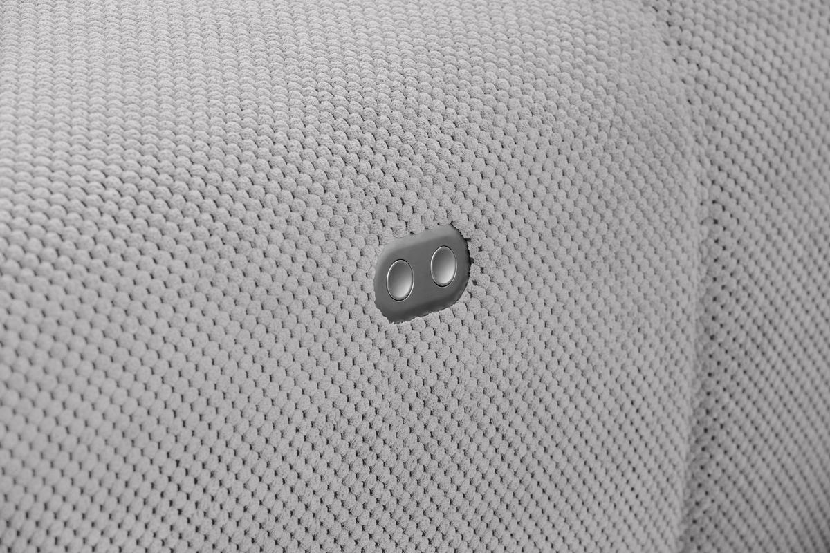 ECKSOFA in Velours Silberfarben  - Silberfarben/Schwarz, Design, Kunststoff/Textil (326/236cm) - Xora